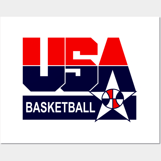 USA Bball America Basketball Wall Art by GIANTSTEPDESIGN